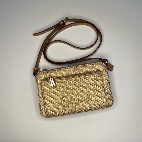 Tommy Bahama Bags Tommy Bahama Woven Gold Crossbody Bag Poshmark